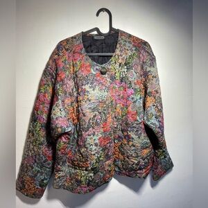 Vintage Carole Little Multicolor Floral Jacket